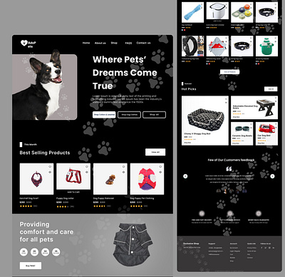 PetShop Website Landing Page Design