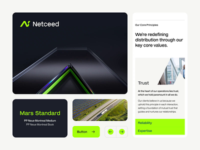 Netceed — Component Look & Feel 3d brand button cards components corporate font icon illustration motion typeface ui ui design uiux ux ux design web web design website website design