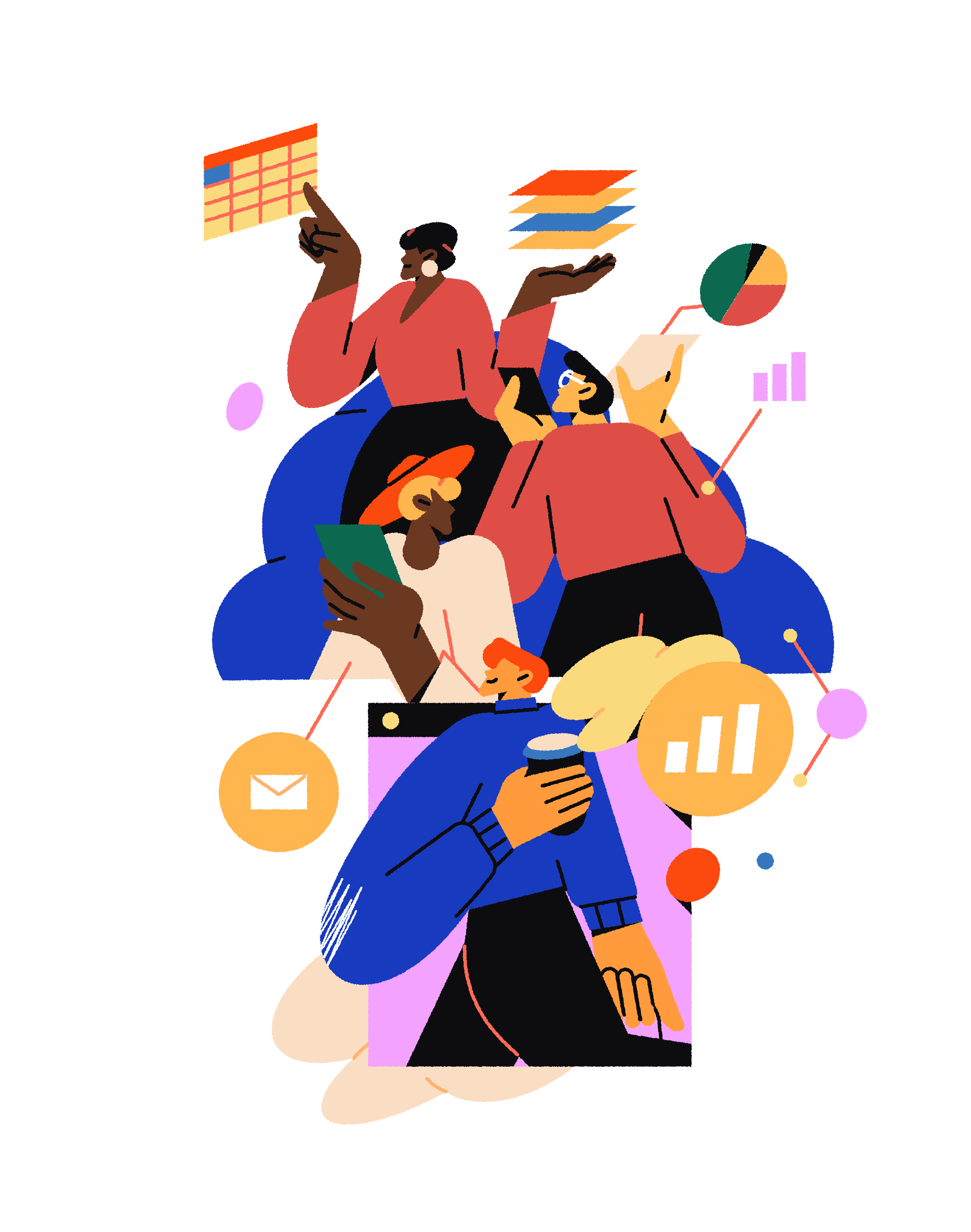 HubSpot business coffee colors coworking email hubspot layout people work