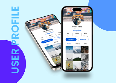 User Profile app design mobileappdesign ui uiux user interface ux