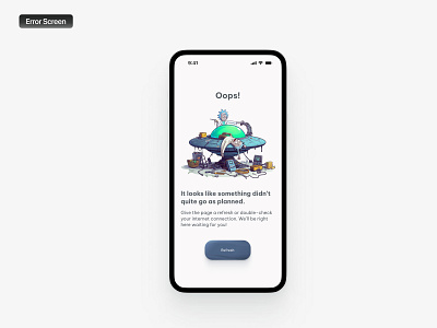 Daily UI 46 | Error Screen dailyui day46 error errorscreen malewicz rickandmorty ui