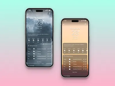 DailyUI 037 - Weather Design 100daysofui dailyui dailyui challenge design figma mobile ui ui weather app weather design