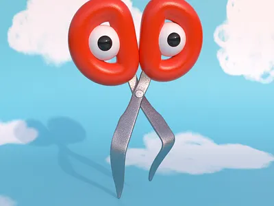 Scissors✂️✂️✂️👀 3d 3d animation 3d illustration after effects animation c4d character character design cinema 4d fun gif graphic design humorous illustration motion graphics redshift scissors stationery walking