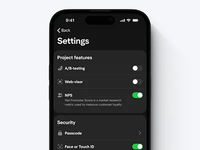 Settings Screen icons ios iphone island settings toggle