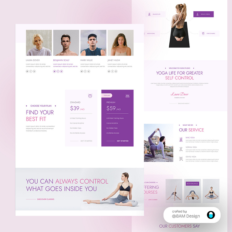 Flow Yoga and Wellness Landing Page by Robi Wahyudi for 8AM. PROJECT on ...