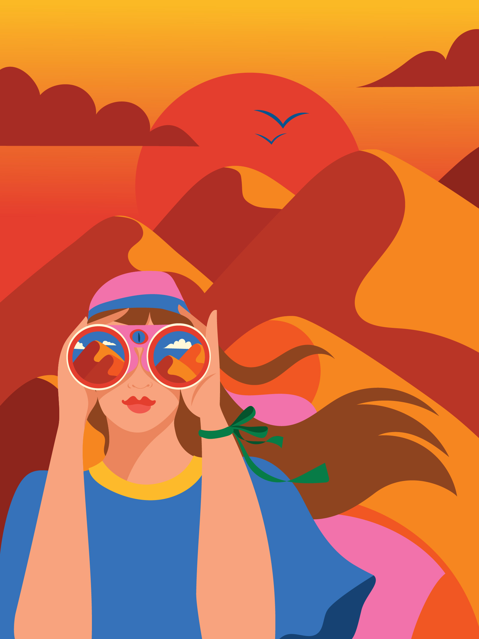 WE LOVE HOLIDAYS x DANII POLLEHN campaign digital illustration editorial illustration event flat freelance illustrator holidays illustration illustrator nature travel travelling vacation vector illustration