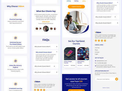 Vidom Mobile Laning Page apps landing page mabel okeke mabelokeke mabelpraise mobile apps the good designer thegooddesigner ui uiux user experience design user interface design ux