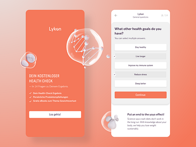 Medical Online Funnel for Supplement Shop conversion design form funnel mobile ui