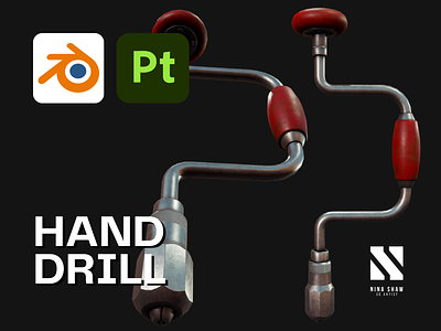 Hand Drill 3d drill hand industrial pipe tool