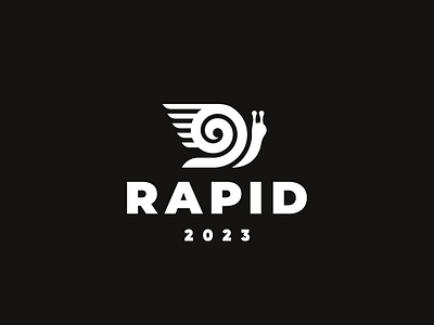 Rapid concept design logo rapid snail