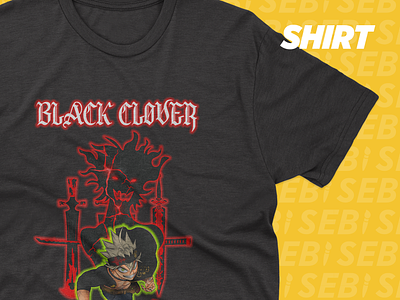 Black Clover - Asta - Shirt Design anime anime design asta bags design black clover black clover anime fan art design hoodies design manga mugs design poster design shirt design sweatshirt design