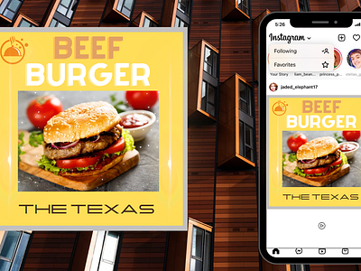 Texas Beef Burger branding design graphic design illustration logo poster social media design ui ux vector