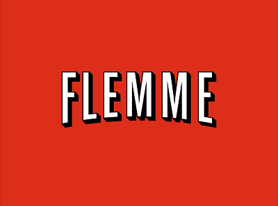 Flemme black flemme graphic design lazy lazyness logo logo design logotype minimal netflix red teeshirt type design white