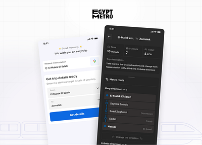 Egypt Metro App app blue design metro shot shots transportation ui ux