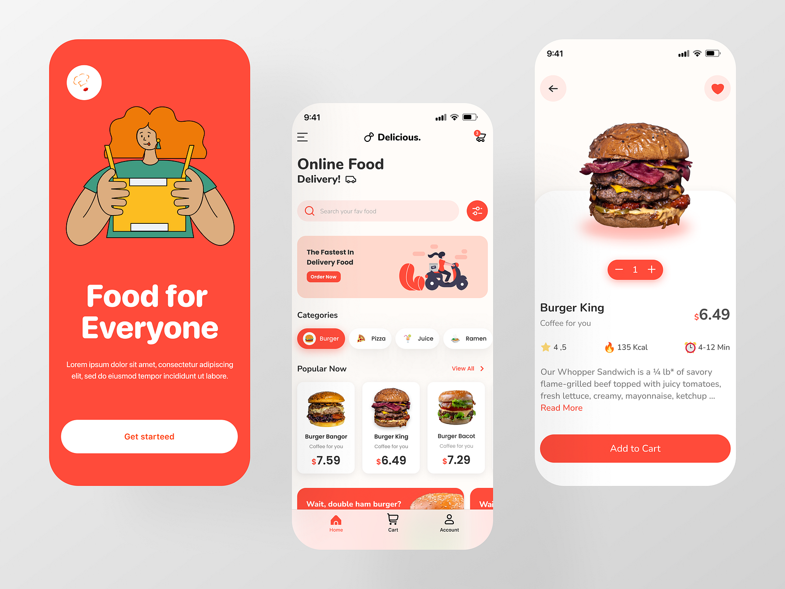 Food delivery app by Sakib Al Hasan on Dribbble