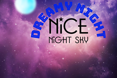 Dreamy Night Sky graphic design