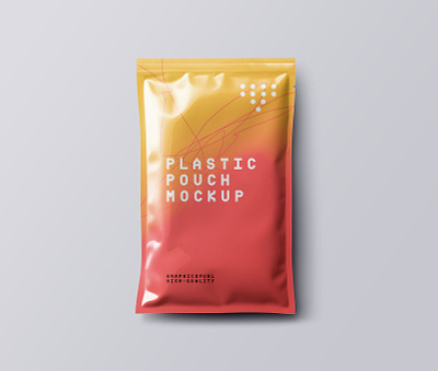 Plastic Packaging Pouch Mockup graphic design
