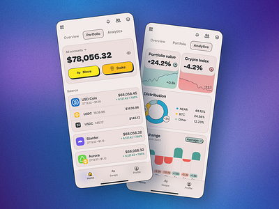 HERE Wallet - one wallet you only need app crypto design neobrutalism product typography ui