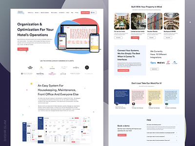 Hotel/Apartment Operation - Web about us b2c web blog clean design client logo contact us faq font office footer header design home page hotel operation hotel operation website design hotel saas hotel web housekeeping landing page maintenance testimonial web design