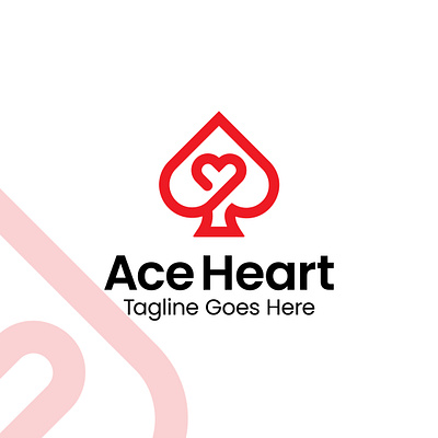 Ace Heart Logo Design ace logo app branding design graphic design heart logo lo logo vector