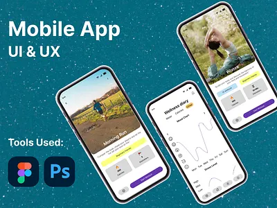 Counting Calories, Mobile App figma mobile app ui user centeric design user interface ux work out app