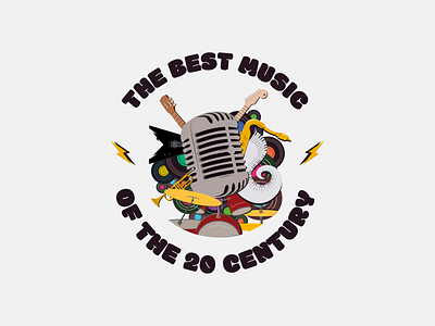 Логотип - The Best Music of the 20th Century brand brand design branding design flat graphic graphic design identity illustration logo logo design vector логотип фирменный стиль