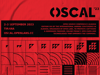 OSCAL 2023 albania branding conference floss graphic graphic design hacker hackers hackerspace online privacy open labs open labs hackerspace open source oscal oscal 2023 privacy tirana visual identity