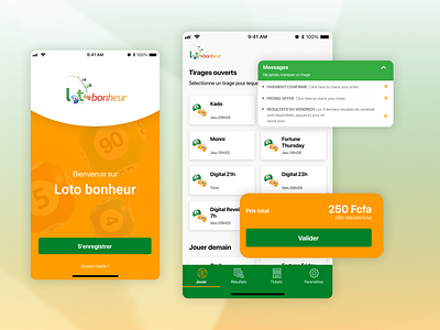 Lottery app design mobile app ui ui design ux wireframes