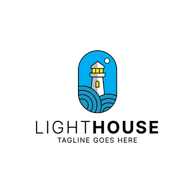 Light House Logo app branding design graphic design illustration light house logo logo vector