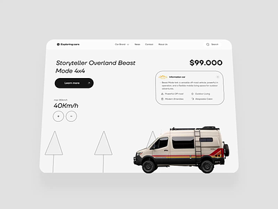 Hero Section - Car car desktop herosection interface minimalist simple ui uxui website