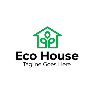 Eco House Logo Design app branding design graphic design illustration logo vector
