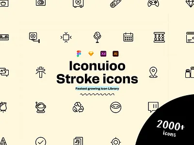 Iconuioo - 2000+ Icons!!! adobe xd icons figma icons icon icon pack icon set icons illustrator icons line icons marketing icons premium icons presentation icons sketch icons stroke icons svg icons web icons