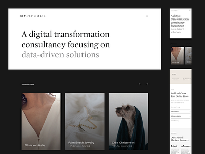 Omnycode. Ecommerce agency design ecommers figma landing page tilda webdesign