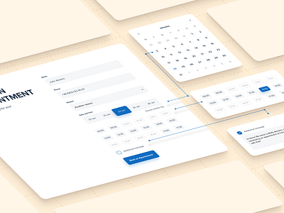 Book an Appointment booking diagram interface prototyping ui