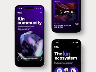 Mobile-first design for blockchain-based ecosystem | Lazarev. adaptation app apple application buttons clean coins crypto design fields gradient illustration mobile mobile design nft purple ui ux web3