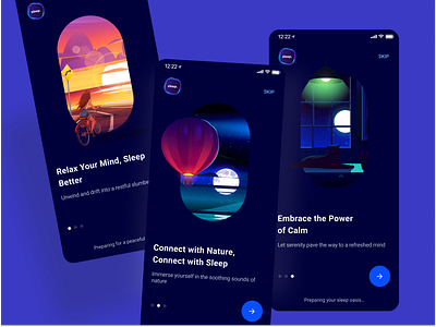 UI Design for Meditation App app appdesign clean design ui ux