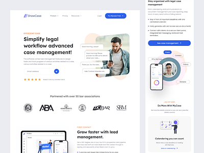 ShowCase - Law Firm Landing Page advocate agency consultancy defenseattorney justice law law firm law landing page law website lawyer lawyer landing page minimal portfolio portfolio website saas ui ux web web design website agency
