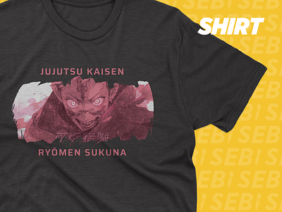 Sukuna Ryomen Jujutsu Kaisen - Fan Art Shirt Design anime fan art shirt design anime poster anime poster design anime shirt design bag design graphic design hoodie design jujutsu kaisen shirt design logo design poster design print on demand design sukuna ryomen