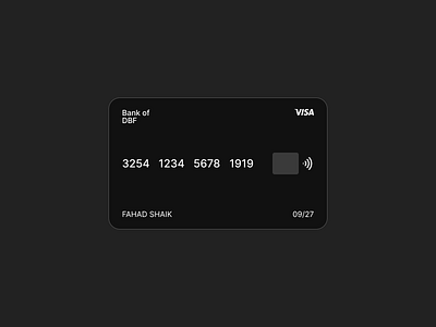 Credit Card bank credit card design figma ui uidesign ux uxdesign