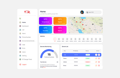 Server room dashboard branding dashboard design figma graphic design server room ui ux