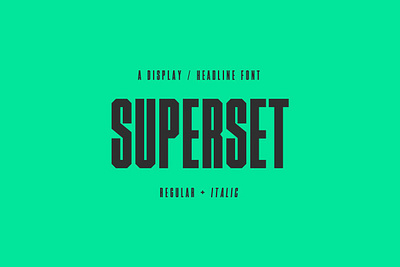 Superset crossfit editorial font headline narrow poster social media sports typeface superset
