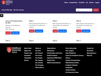 CIHX Digital Passport Student Portal Screens ui ux