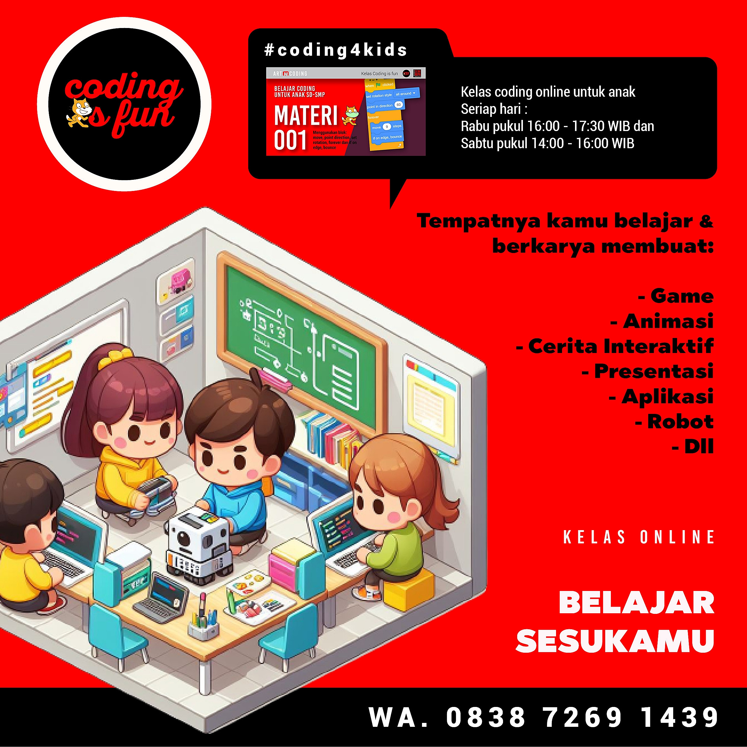 Poster: Coding is fun coding is fun coding4kids game microbit poster design school of coding scratch