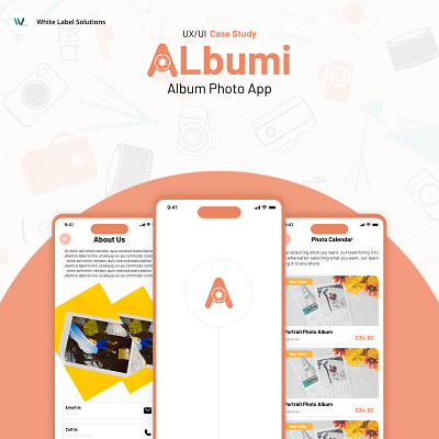 Albume App - WLS album app branding design logo mobile mobile app printing ui ux