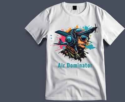 Air Dominator air fighters aircraft branding graphic design illustration pilot t shirt