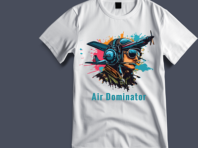 Air Dominator air fighters aircraft branding graphic design illustration pilot t shirt