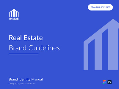 IMMO5: Real estate agency Brand guidelines brand branding design graphic design illustration logo real estate typography vector
