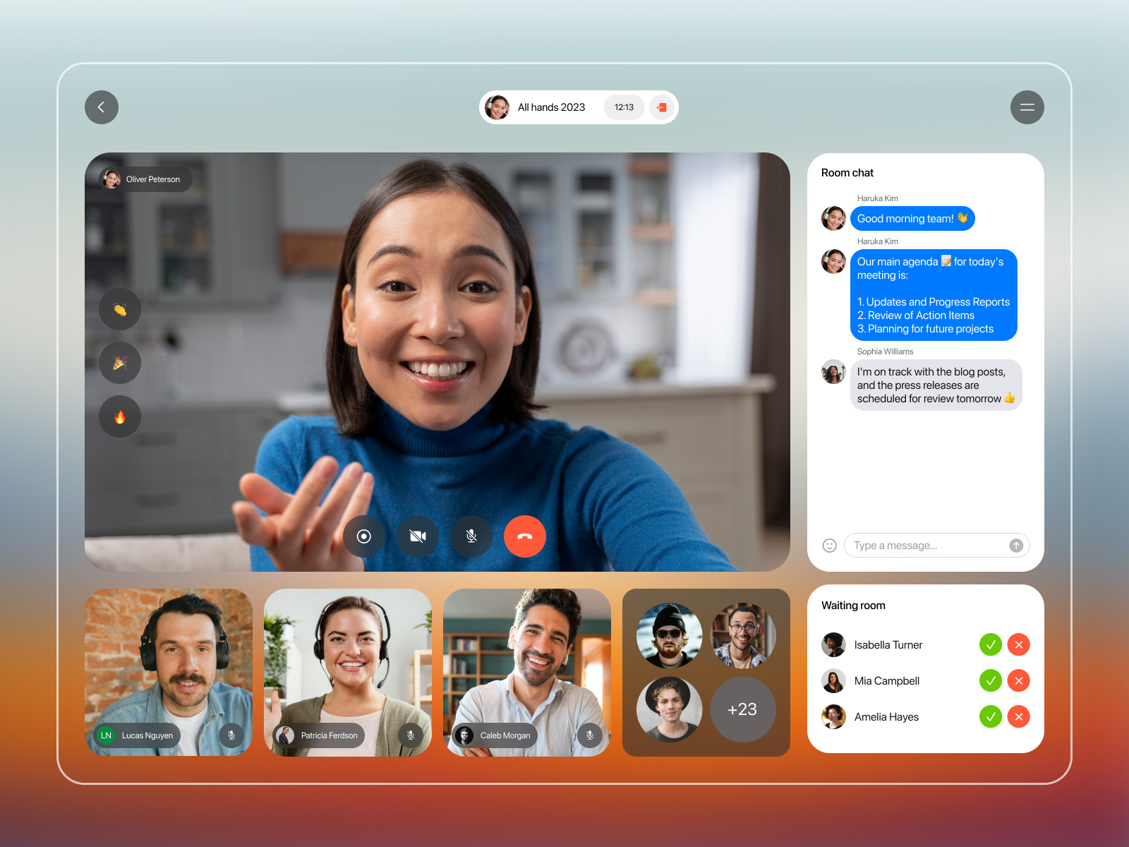 Native iOS video conferencing app, video call. by Minea Daniel on Dribbble