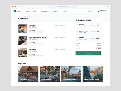 Booking Page - Checkout 10am studio apartment booking card checkout dashboard hotel hotels order order details product resort saas trip