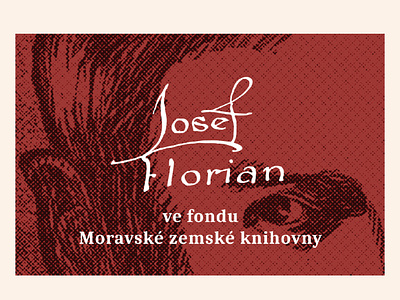 Josef Florian ve fondu MZK design exhibition exhibition design graphic design illustration library logo moravian library red